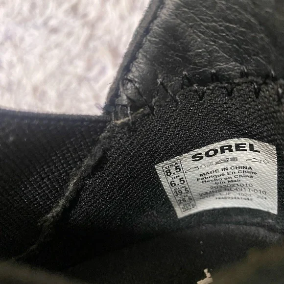 Sorel Black Out N About Suede Slip-On Wedge Boots Size 8.5 - Picture 8 of 9